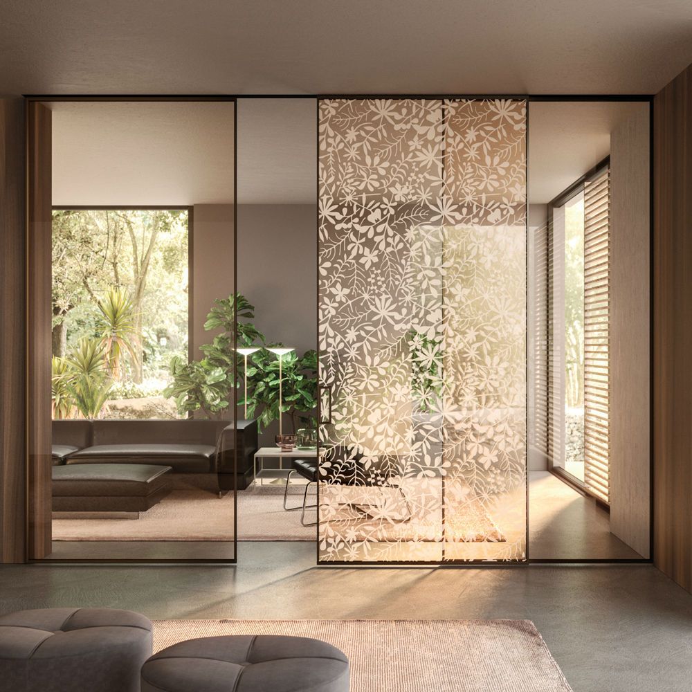 Partisi dengan Sliding Kaca